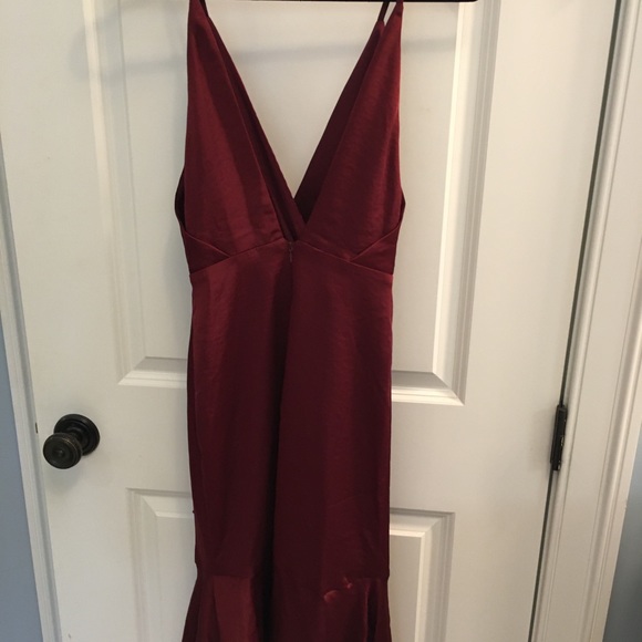 Wayf Red/Burgundy spaghetti strap dress - Picture 3 of 5